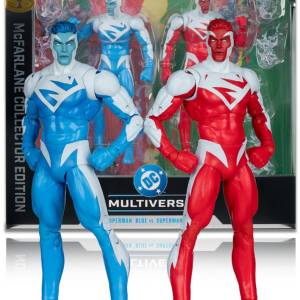McFarlane Toys presenta paquete doble de Superman Azul vs. Superman Rojo del Multiverso DC
